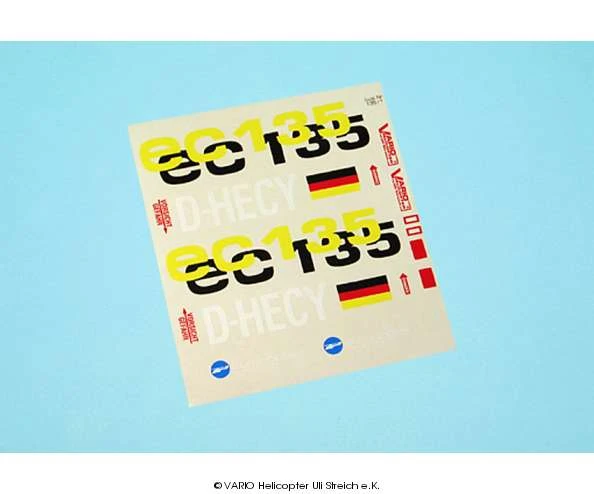 Decal Sheet EC 135 Yellow-black 3 Decal Sheet EC 135 Yellow-black