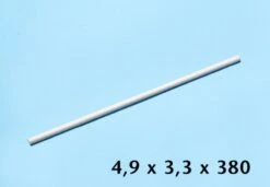 PVC Tube 4.5 X 3.3 X 380 Mm, White