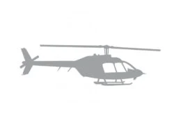 Car Sticker Jet Ranger Silver