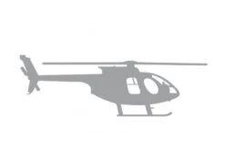 Car Sticker Hughes 500 E Silver